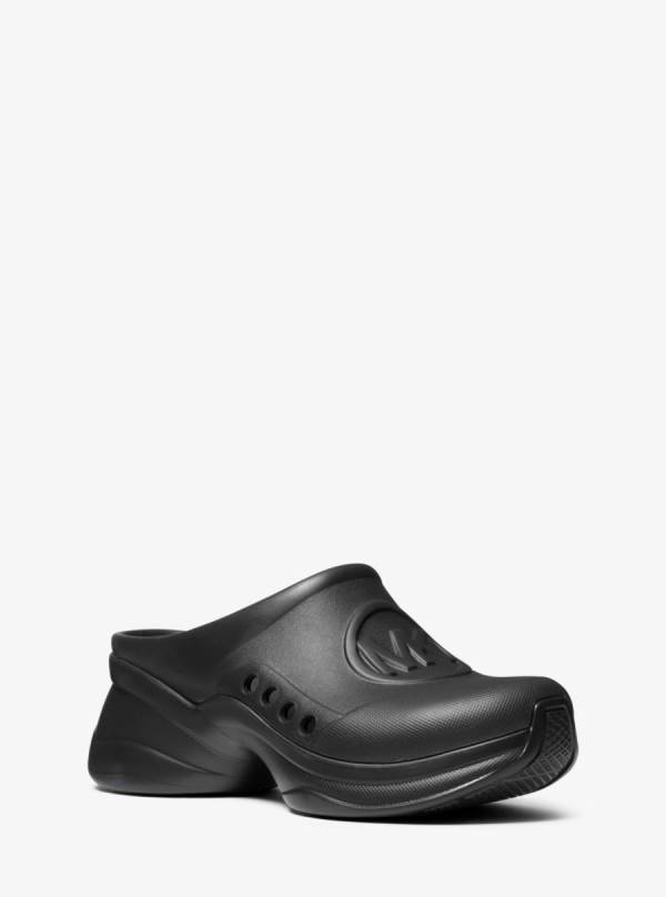 Damske Clogsy Michael Kors Wiley Logo Perforated Rubber Čierne - Topanky Michael Kors Lacne | QGABX-9682